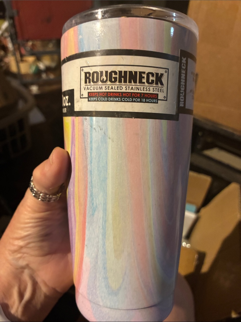 Roughneck Pastel Marble Stainless Steel Tumbler - Pink/Blue